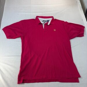 Woods & Gray Mens Shirt XX Large Red Polo Collared Short Sleeve Golf‎ Preppy